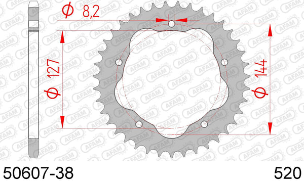 Corona AFAM 50607-38 in acc. passo 520