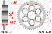 Corona AFAM 50806-43 in acc. passo 520