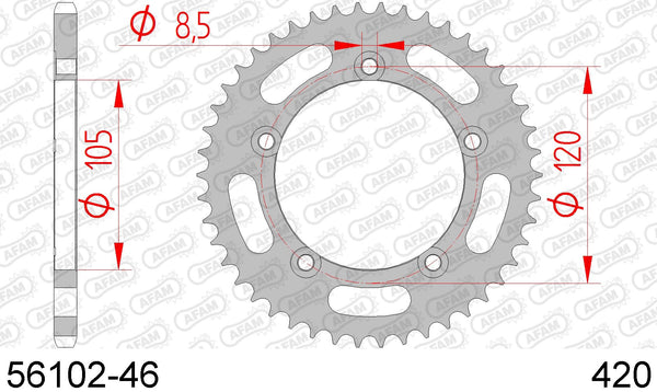 Corona AFAM 56102-46 in acc. passo 420