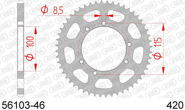 Corona AFAM 56103-46 in acc. passo 420