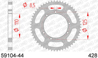 Corona AFAM 59104-44 in acc. passo 428