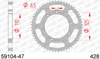 Corona AFAM 59104-47 in acc. passo 428