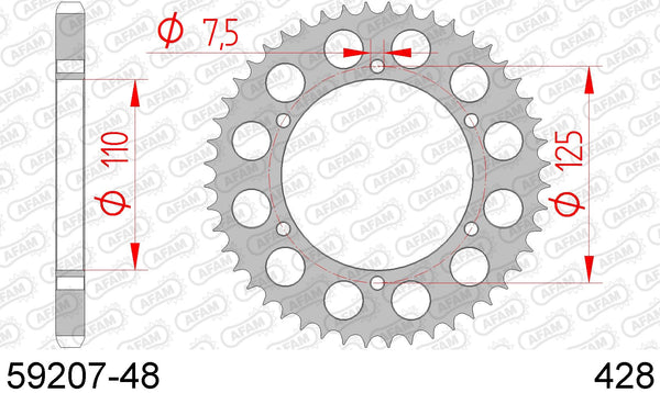 Corona AFAM 59207-48 in acc. passo 428