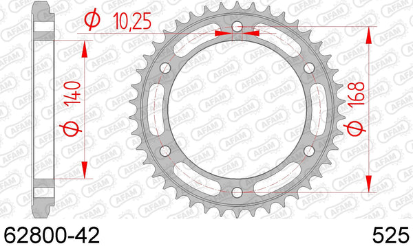 Corona AFAM 62800-42 in acc. passo 525