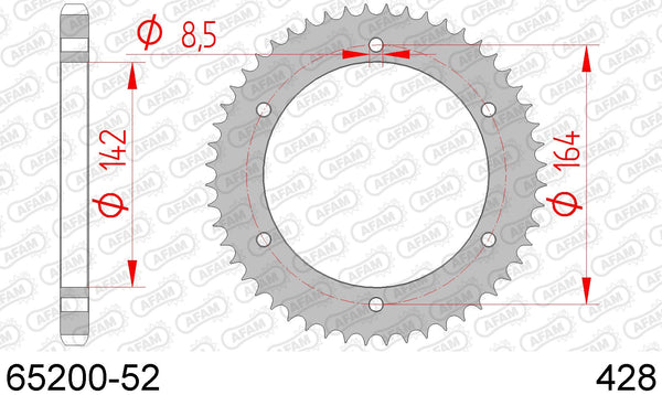 Corona AFAM 65200-52 in acc. passo 428