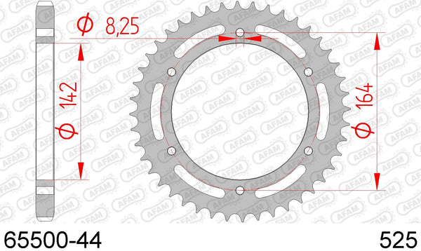 Corona AFAM 65500-44 in acc. passo 525
