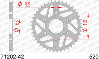 Corona AFAM 71202-42 in acc. passo 520