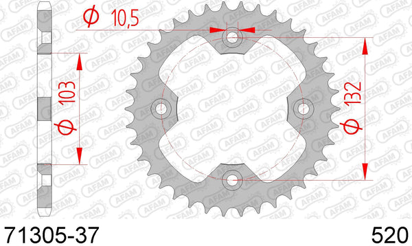 Corona AFAM 71305-37 in acc. passo 520
