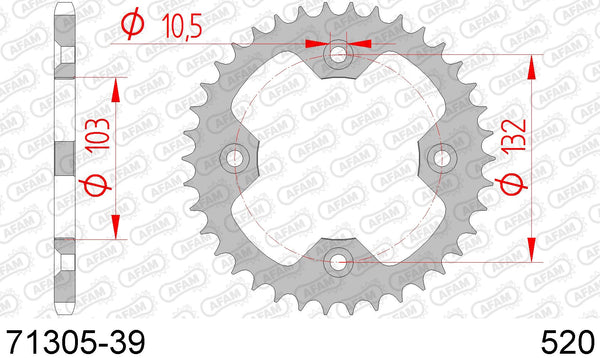Corona AFAM 71305-39 in acc. passo 520
