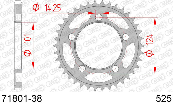 Corona AFAM 71801-38 in acc. passo 525