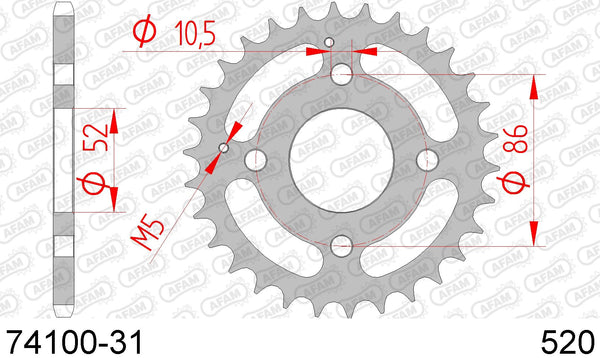 Corona AFAM 74100-31 in acc. passo 520