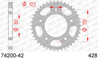 Corona AFAM 74200-42 in acc. passo 428