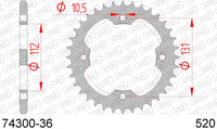 Corona AFAM 74300-36 in acc. passo 520