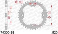 Corona AFAM 74300-38 in acc. passo 520