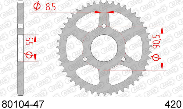 Corona AFAM 80104-47 in acc. passo 420