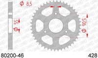 Corona AFAM 80200-46 in acc. passo 428