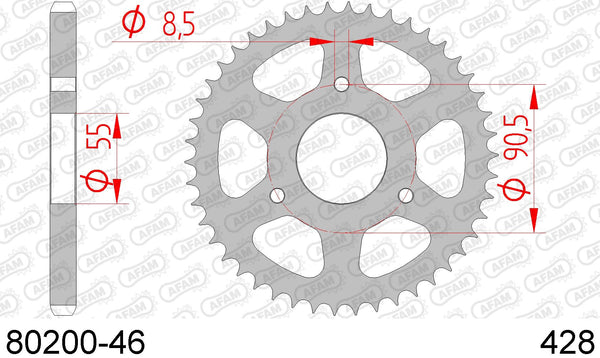 Corona AFAM 80200-46 in acc. passo 428