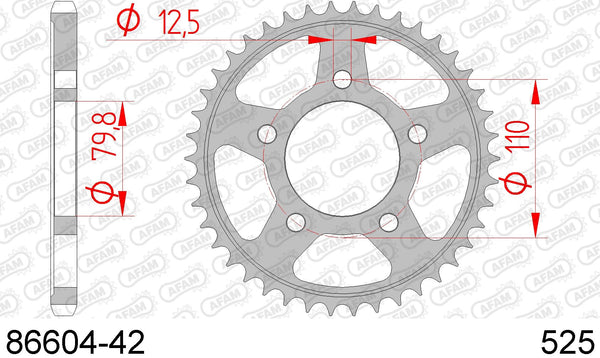 Corona AFAM 86604-42 in acc. passo 525
