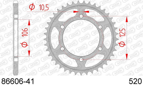 Corona AFAM 86606-41 in acc. passo 520