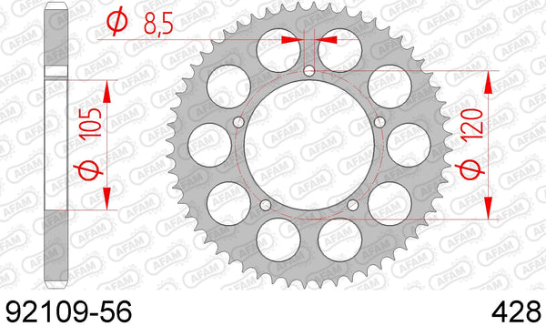 Corona AFAM 92109-56 in acc. passo 428