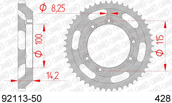 Corona AFAM 92113-50 in acc. passo 428