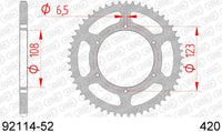 Corona AFAM 92114-52 in acc. passo 420
