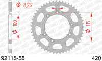 Corona AFAM 92115-58 in acc. passo 420