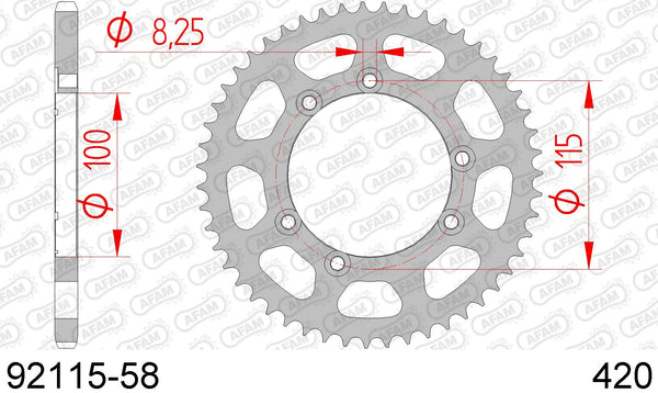 Corona AFAM 92115-58 in acc. passo 420