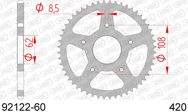 Corona AFAM 92122-60 in acc. passo 420