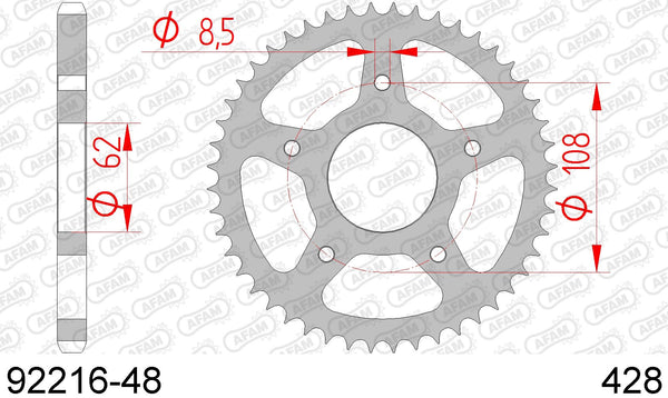 Corona AFAM 92216-48 in acc. passo 428