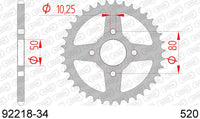 Corona AFAM 92218-34 in acc. passo 520