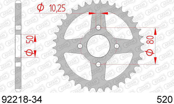 Corona AFAM 92218-34 in acc. passo 520