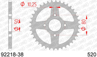 Corona AFAM 92218-38 in acc. passo 520