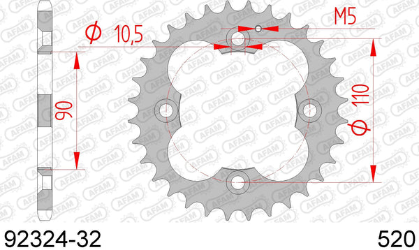 Corona AFAM 92324-32 in acc. passo 520