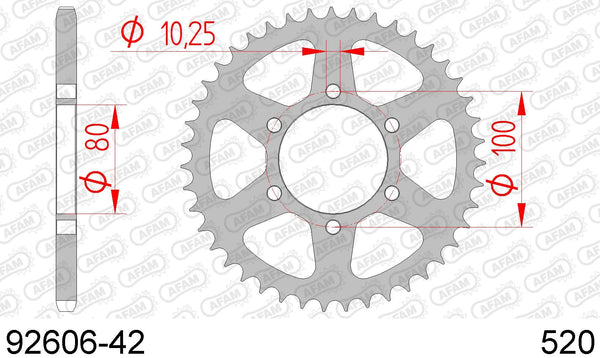 Corona AFAM 92606-42 in acc. passo 520