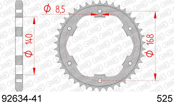Corona AFAM 92634-41 in acc. passo 525