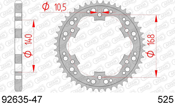 Corona AFAM 92635-47 in acc. passo 525