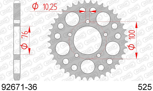 Corona AFAM 92671-36 in acc. passo 525