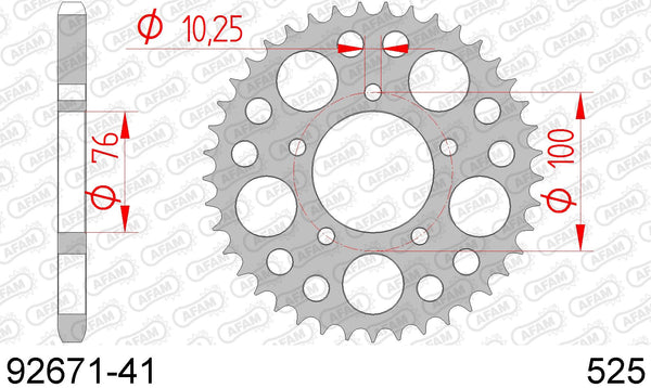 Corona AFAM 92671-41 in acc. passo 525