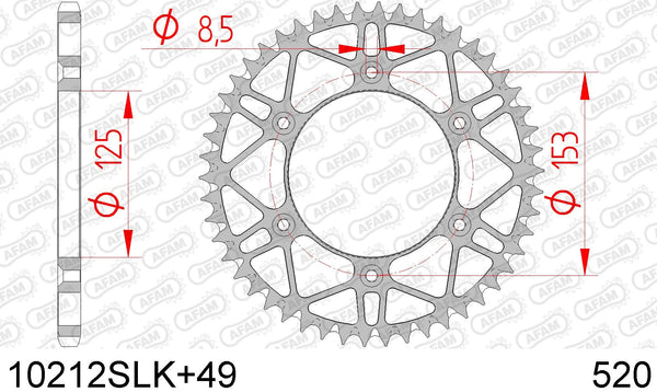 Corona AFAM 10212SLK+49 in acc. passo 520