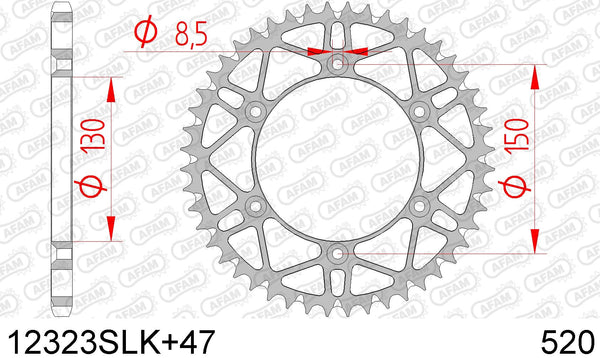 Corona AFAM 12323SLK+47 in acc. passo 520