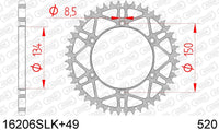 Corona AFAM 16206SLK+49 in acc. passo 520