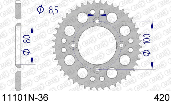 Corona AFAM 11101N-36 in all. passo 420