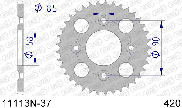 Corona AFAM 11113N-37 in all. passo 420