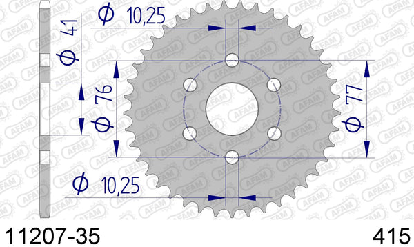 Corona AFAM 11207-35 in all. passo 415