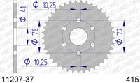 Corona AFAM 11207-37 in all. passo 415