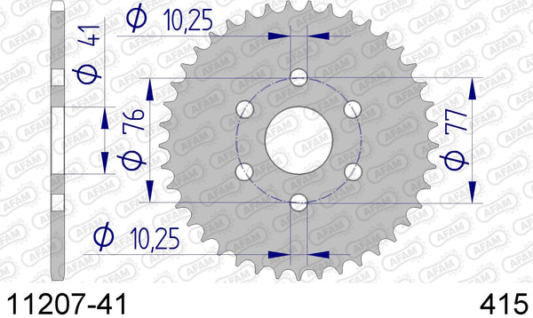 Corona AFAM 11207-41 in all. passo 415