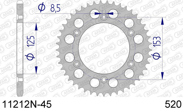 Corona AFAM 11212N-45 in all. passo 520