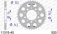 Corona AFAM 11315-40 in all. passo 520