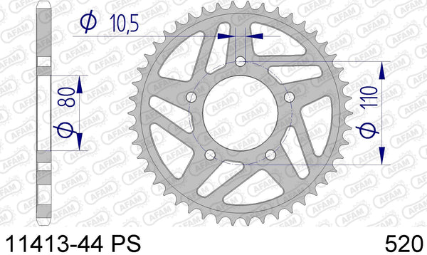 Corona AFAM 11413-44 PS in all. passo 520